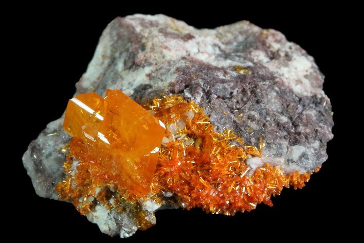 Wulfenite Crystal Cluster - Rowley Mine, AZ #76834